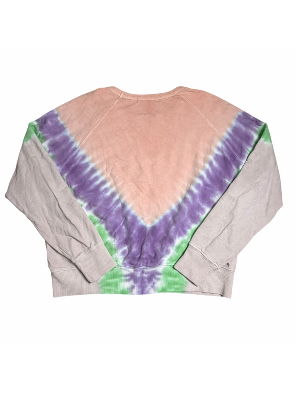 Daydreamer Free People Flying V Varsity Tie Dye Crew Sweatshirt Women’s Size XS - Picture 5 of 8